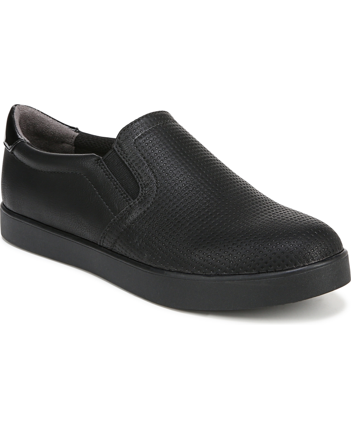 Women's Madison Sr. Slip-Resistant Work Slip Ons - Black Faux Leather