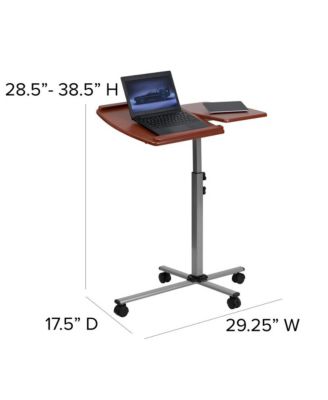 Angle And Height Adjustable Mobile Laptop Computer Table With Top