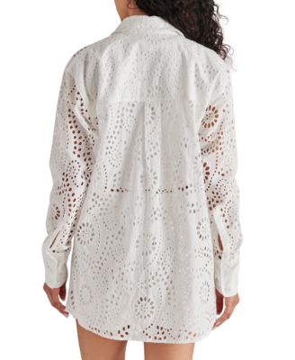 スティーブマッデン Steve Madden Kiralin Top レディース シャツ トップス Optic White Steve Madden Apparel Women's Kiralin Top, Optic White, X