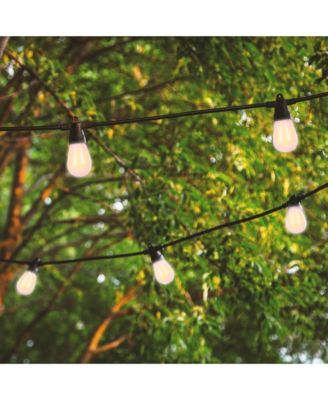 5W, 27 Ft, 2700K Solar LED Flame Bulb Halloween Holiday String Lights