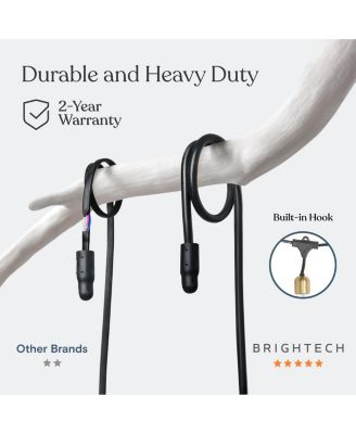 Glow 27ft Solar Powered LED Outdoor String Lights with Brass Hardware