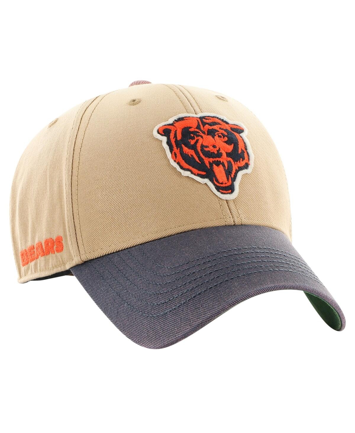 47 Brand Men's Khaki/Navy Chicago Bears Dusted Sedgwick Mvp Adjustable Hat - Khaki Navy