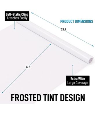 Window Privacy Film Frosted Glass UV Protection (23.4 x 77.1 Inch)