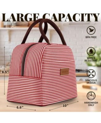 Insulated Tote Lunch Bag With Soft Padded Handles