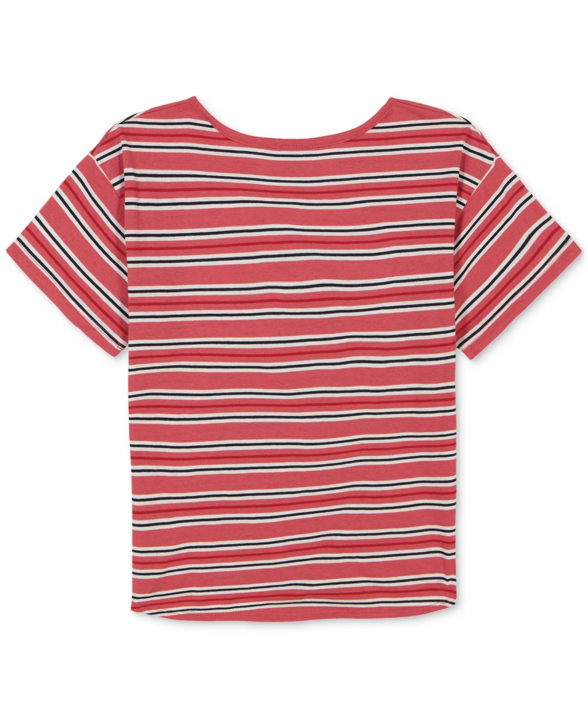 Tommy Hilfiger Little Girls Striped Tie-Front T-Shirt