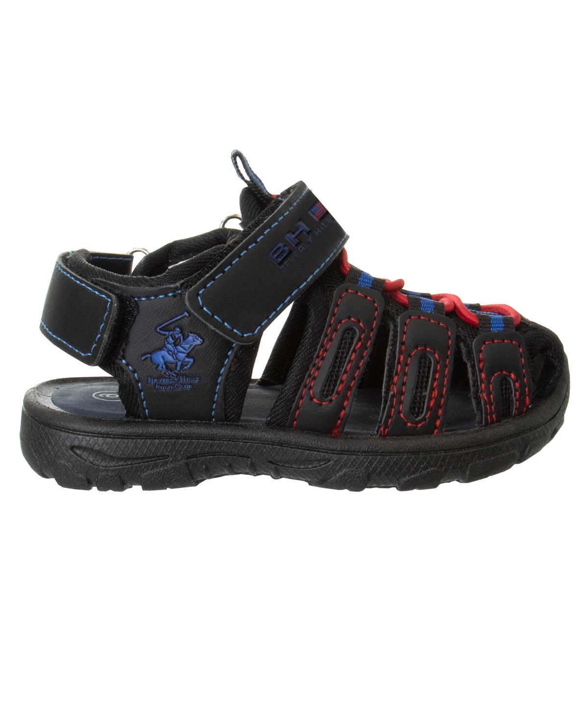 Beverly Hills Polo Club Little Kids Hook and Loop Sport Sandals