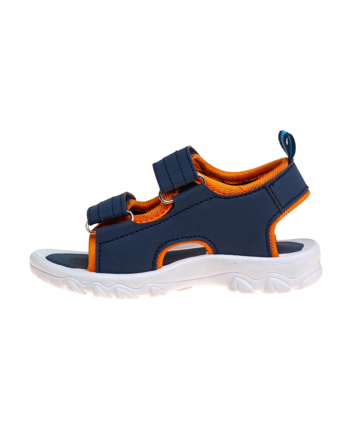 Shop Beverly Hills Polo Club Little Boys Double Strap Sports Sandals In Navy,orange