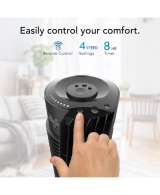 OSC54 Oscillating Tower Fan with Remote, 32 Inch, Quiet Powerful Fan, Oscillates 70&ordm;, 1-8H Timer, 4 Speeds, Touch Control
