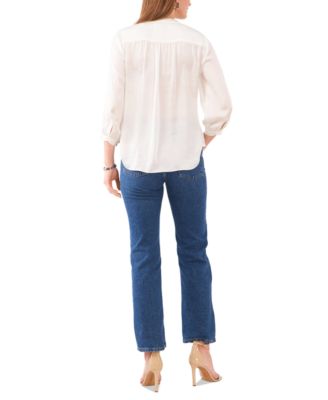 Women's V-Neck 3/4-Sleeve Blouse