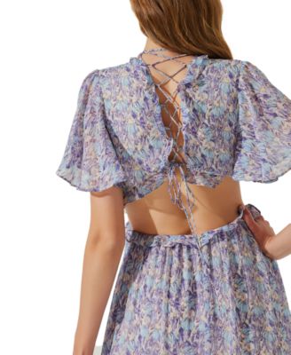 knee length dresses for ladies Floral Lace Knit Midi Dress
