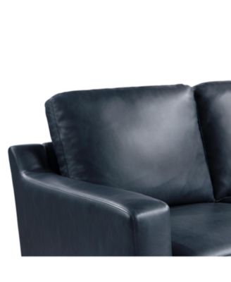 55.5"W Faux Leather Francis Loveseat