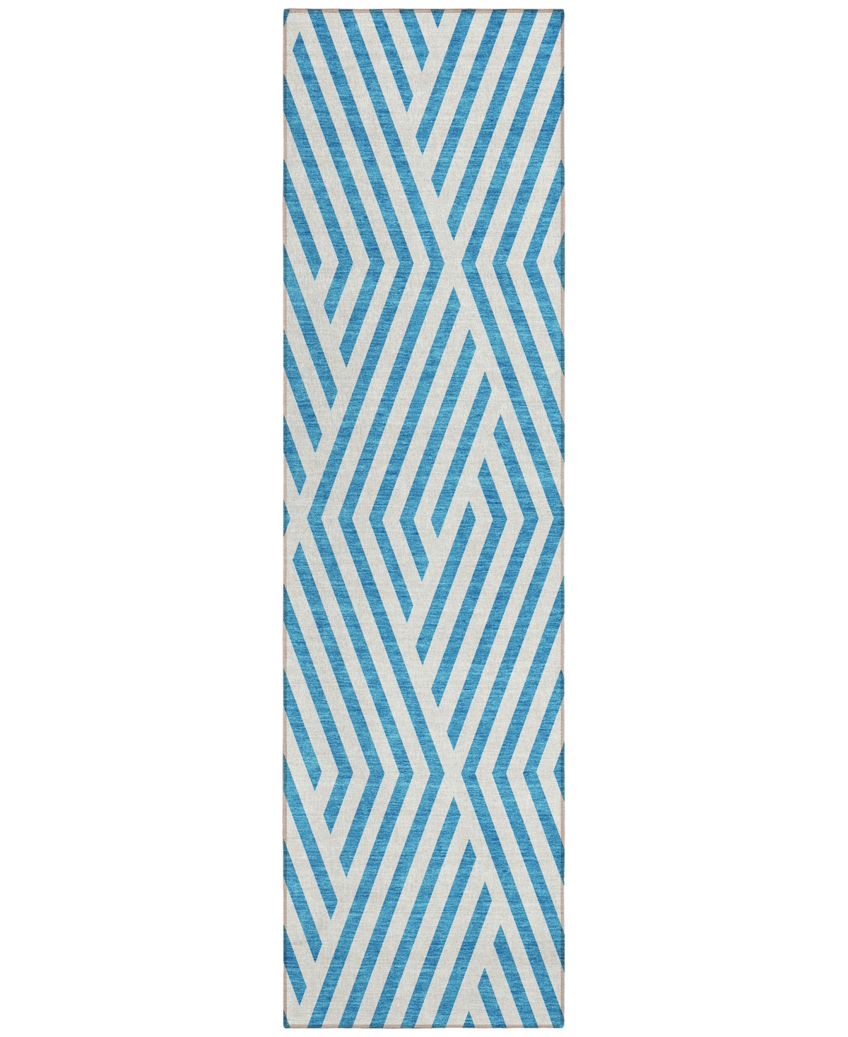 Addison Chantille Machine Washable Acn550 2'3x7'6 Runner Area Rug In Ocean