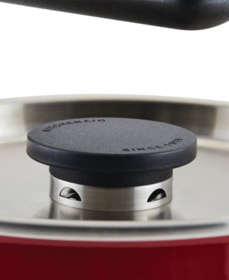 Enamel-on-Steel Induction Teakettle, 2 Quart