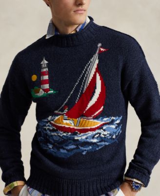 Polo Ralph Lauren Men's Regular-Fit Sailboat Intarsia-Knit
