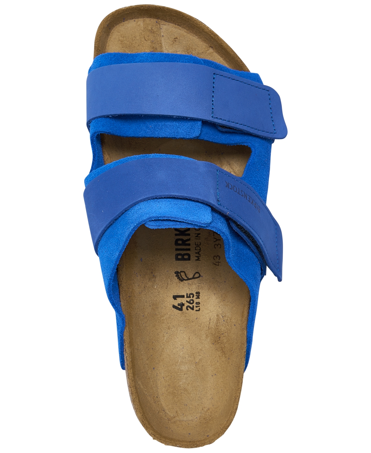 Shop Birkenstock Men's Uji Nubuck Suede Leather Sandals From Finish Line In Blue