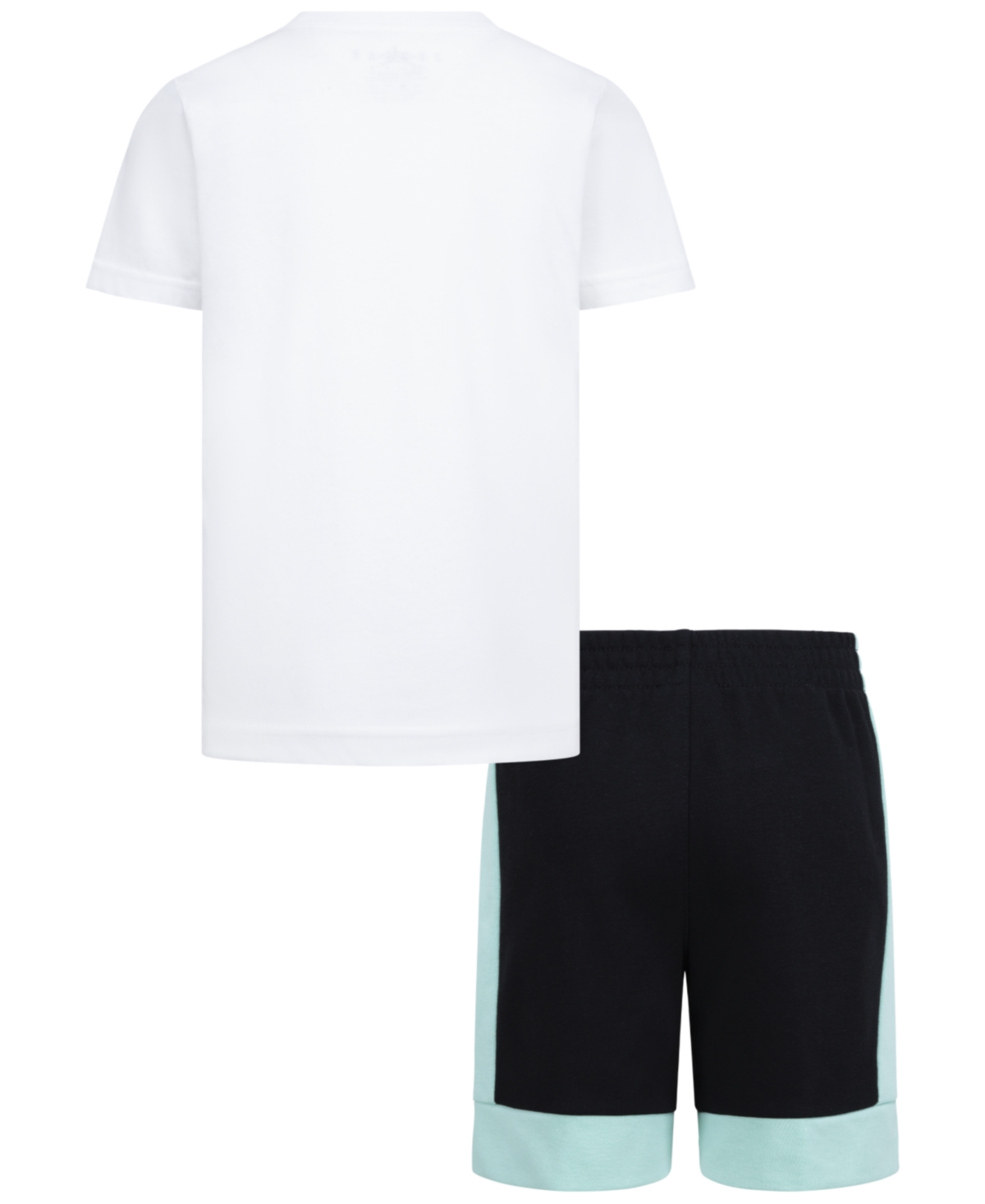 Shop Jordan Little Boys Galaxy Graphic T-shirt & French Terry Shorts, 2 Piece Set In Black