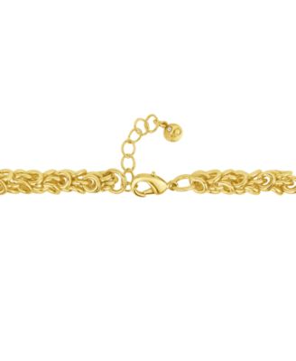 18K Gold Plated or Silver Plated Byzantine Bracelet