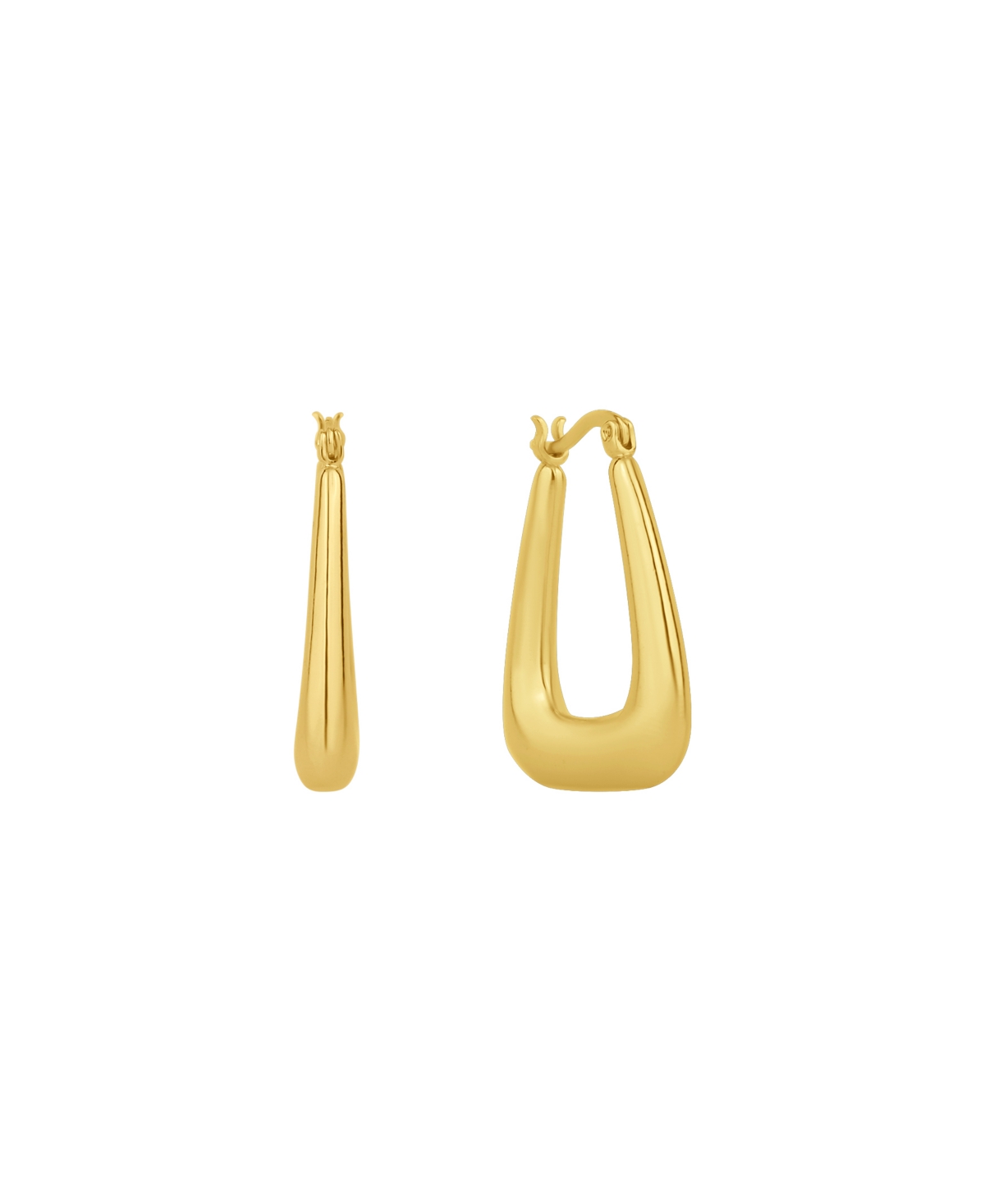 18K Gold Plated or Silver Plated Hoop Earring - Gold