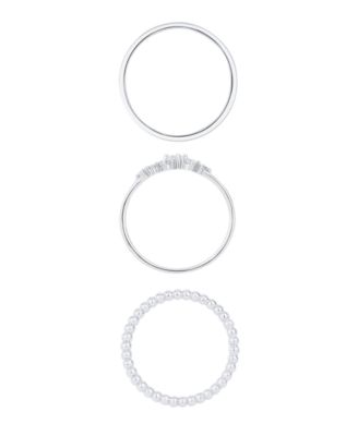 Cubic Zirconia Triple Stack Ring