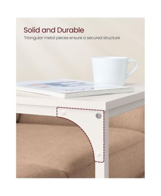 Industrial C-shaped Side Table With Metal Frame