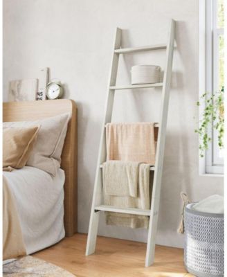 Decorative Blanket Ladder, 5-Tier Ladder Shelf, Ladder Rack for Storage and Decor