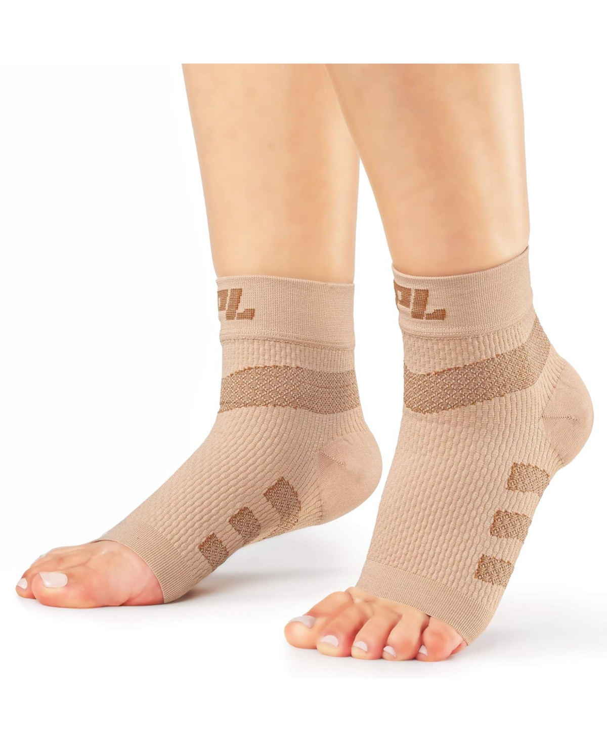 Large Orthopedic Feet Brace Women & Men: for Arthritis, Tendinitis - 2 Pair - Beige ( pair)