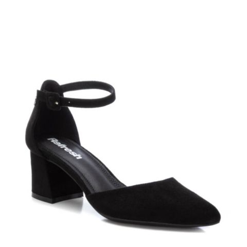 Женские туфли XTI Block Heel Ankle Strap Suede, цвет: Чёрный