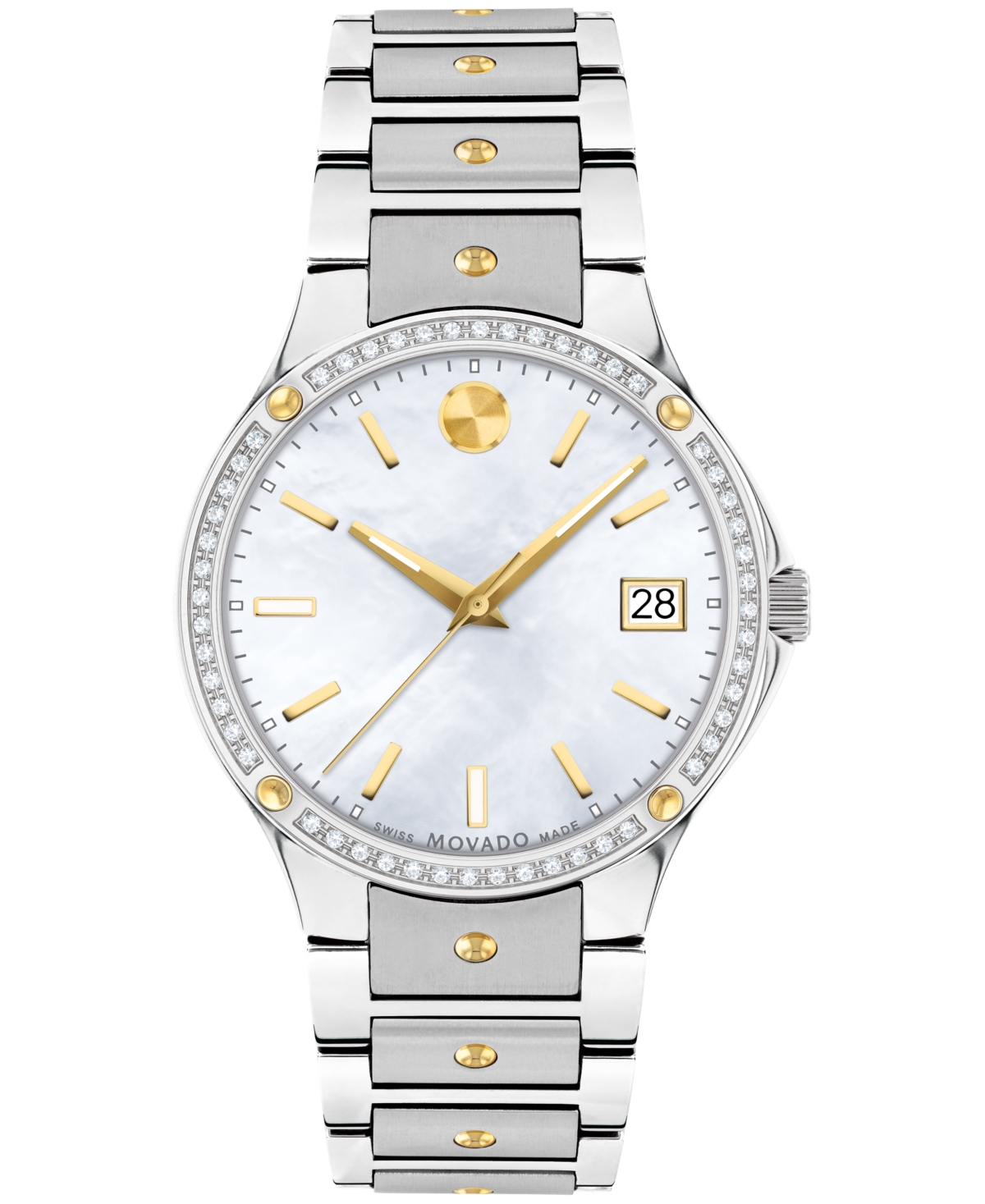 Women's Swiss Se Diamond (1/5 ct. t.w.) Gold-Tone Pvd & Stainless Steel Bracelet Watch 32mm - Two Tone