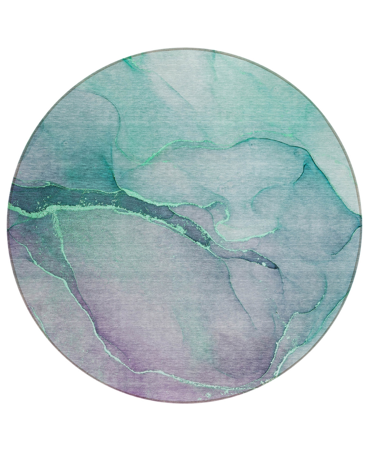 Shop Addison Chantille Machine Washable Acn508 8'x8' Round Area Rug In Lime