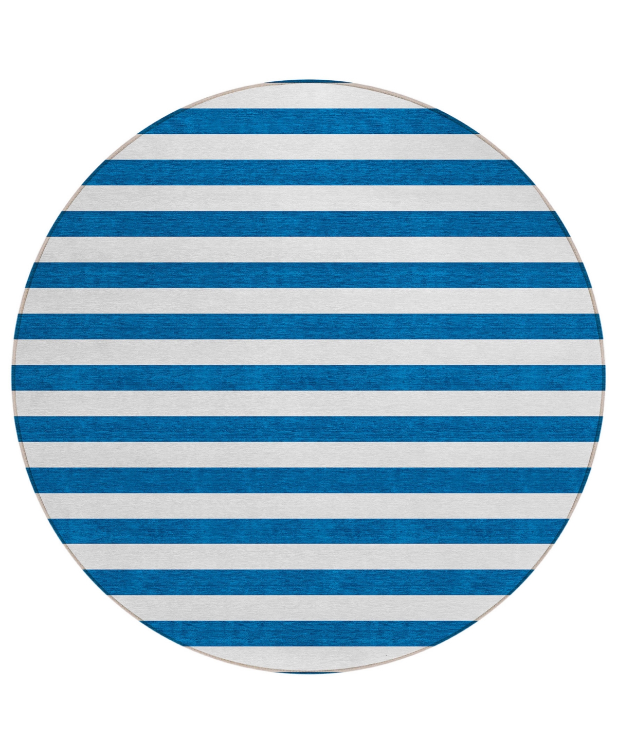 Addison Chantille Machine Washable Acn528 8'x8' Round Area Rug In Navy