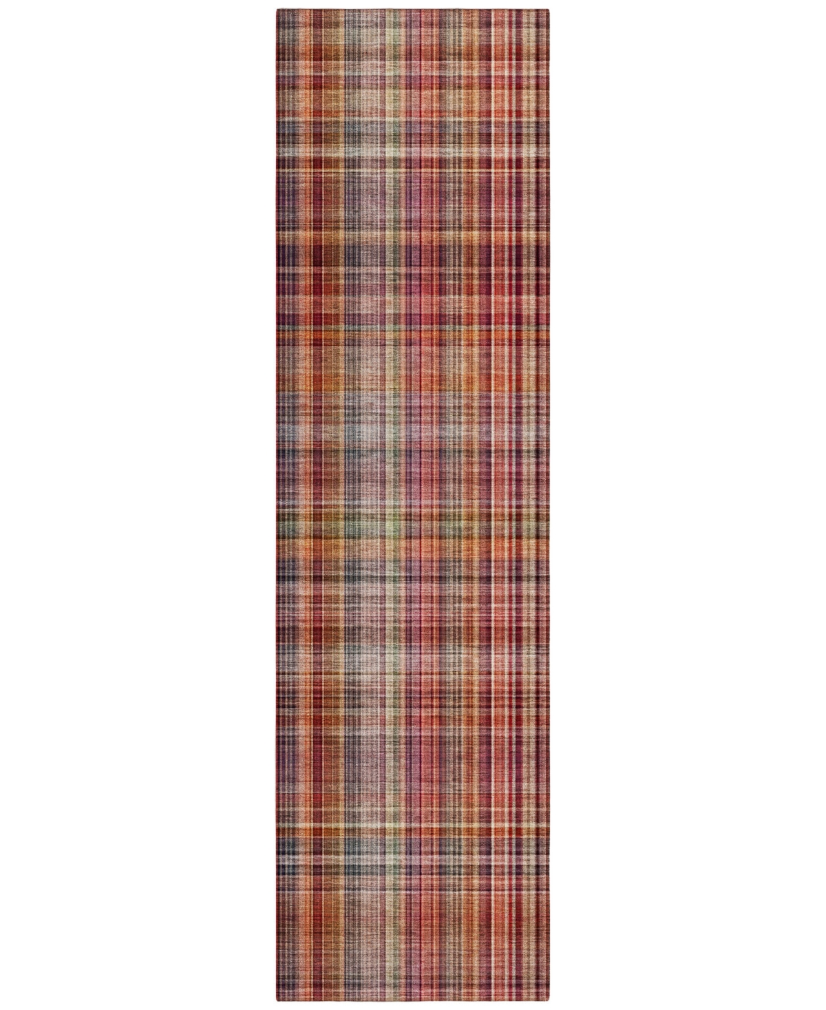 Addison Chantille Machine Washable Acn541 2'3x7'6 Runner Area Rug In Red