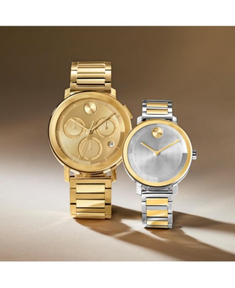 Женские часы Movado Bold Evolution 2.0 двухцветные стальные, 34мм