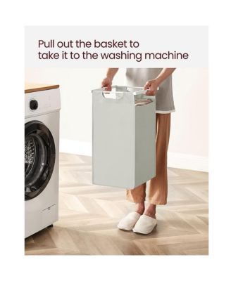Laundry Hamper, Laundry Sorter With 2 Pull-out And Removable Bags, 2 Shelves, For Laundry Room