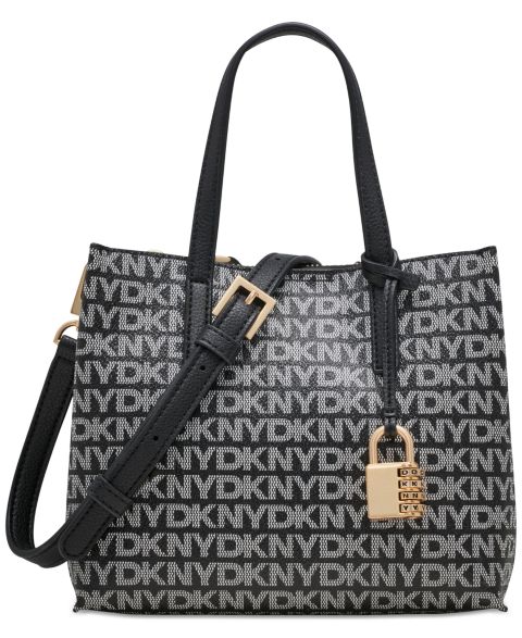 Женская сумка DKNY Farah Logo Crossbody Satchel, цвет: Bk Logo-Bk