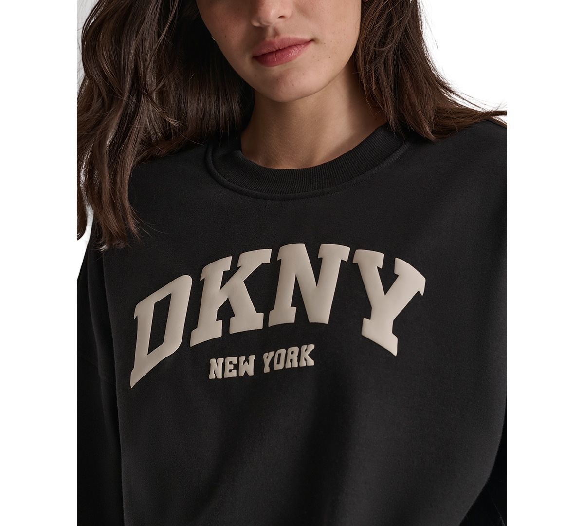 Dkny Sport Women's Varsity Puffed Logo Sweatshirt