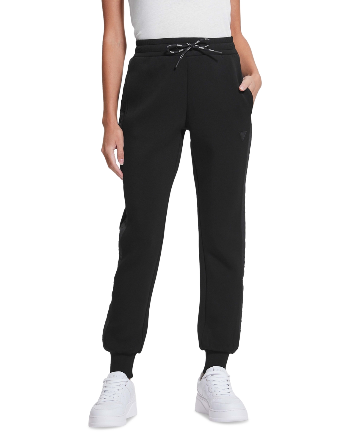 Women's Allie Logo-Tape Cuffed Sweatpants - Jet Black A