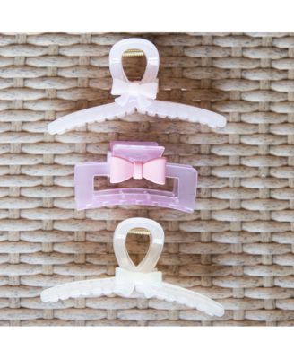 Looped Clip - Matte Pink Bow