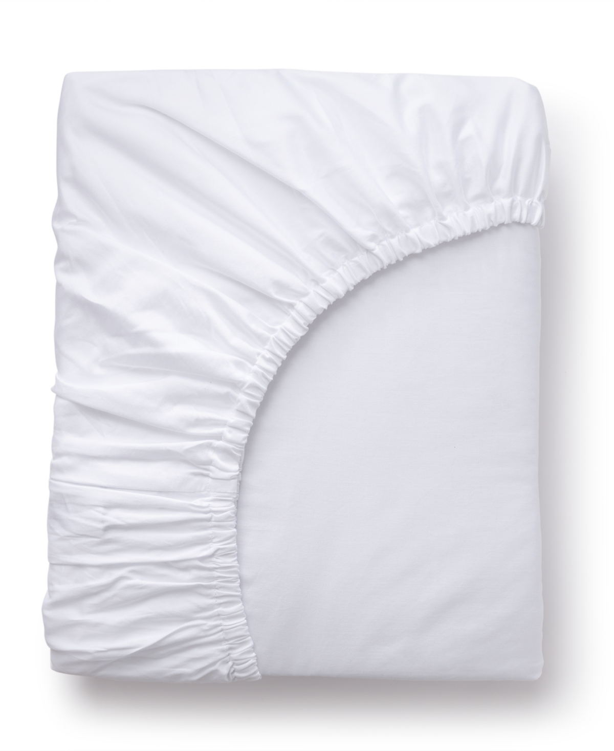 Sferra Fiona Sateen Cotton Fitted Sheet, Queen In White