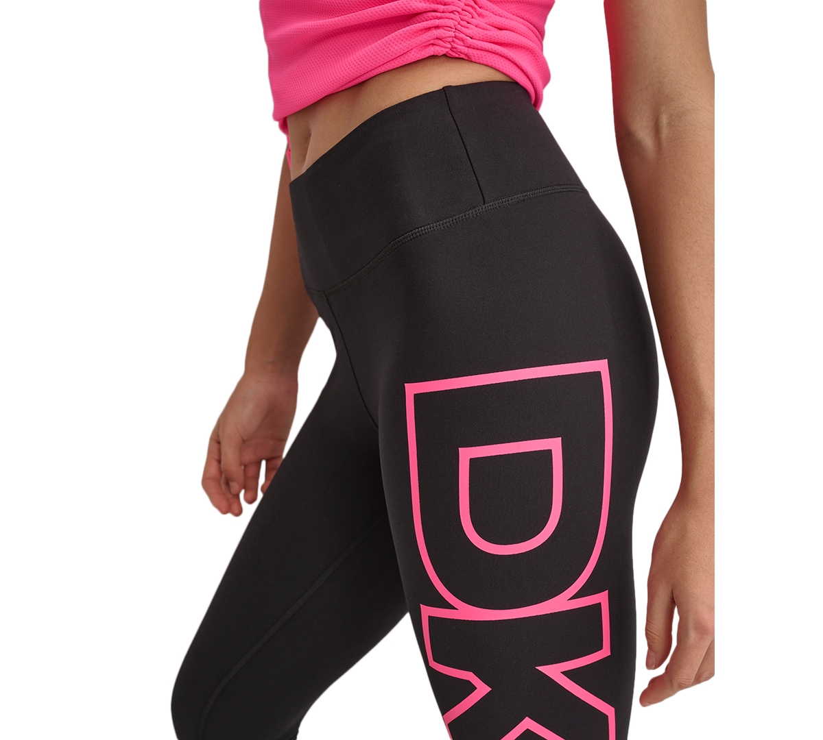 Dkny Sport Women's High-Rise Logo Graphic 7/8 Leggings