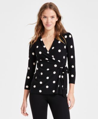 Printed Tie Waist Top P Xxs 3x