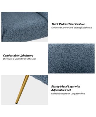 Connor Contemporary Polyester Accent Chair with Metal Legs