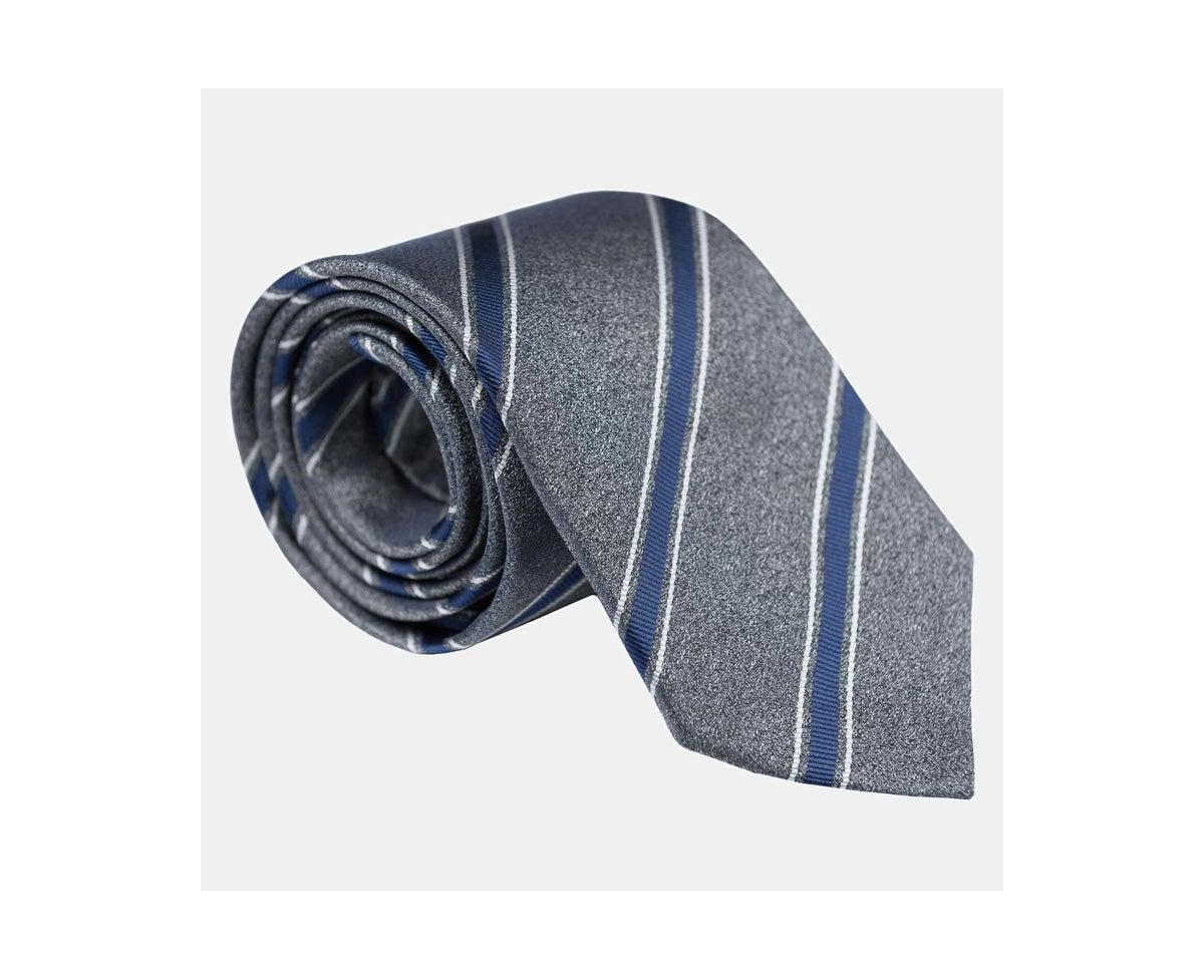Men's Vittorio - Silk Jacquard Tie for Men - Silver grey