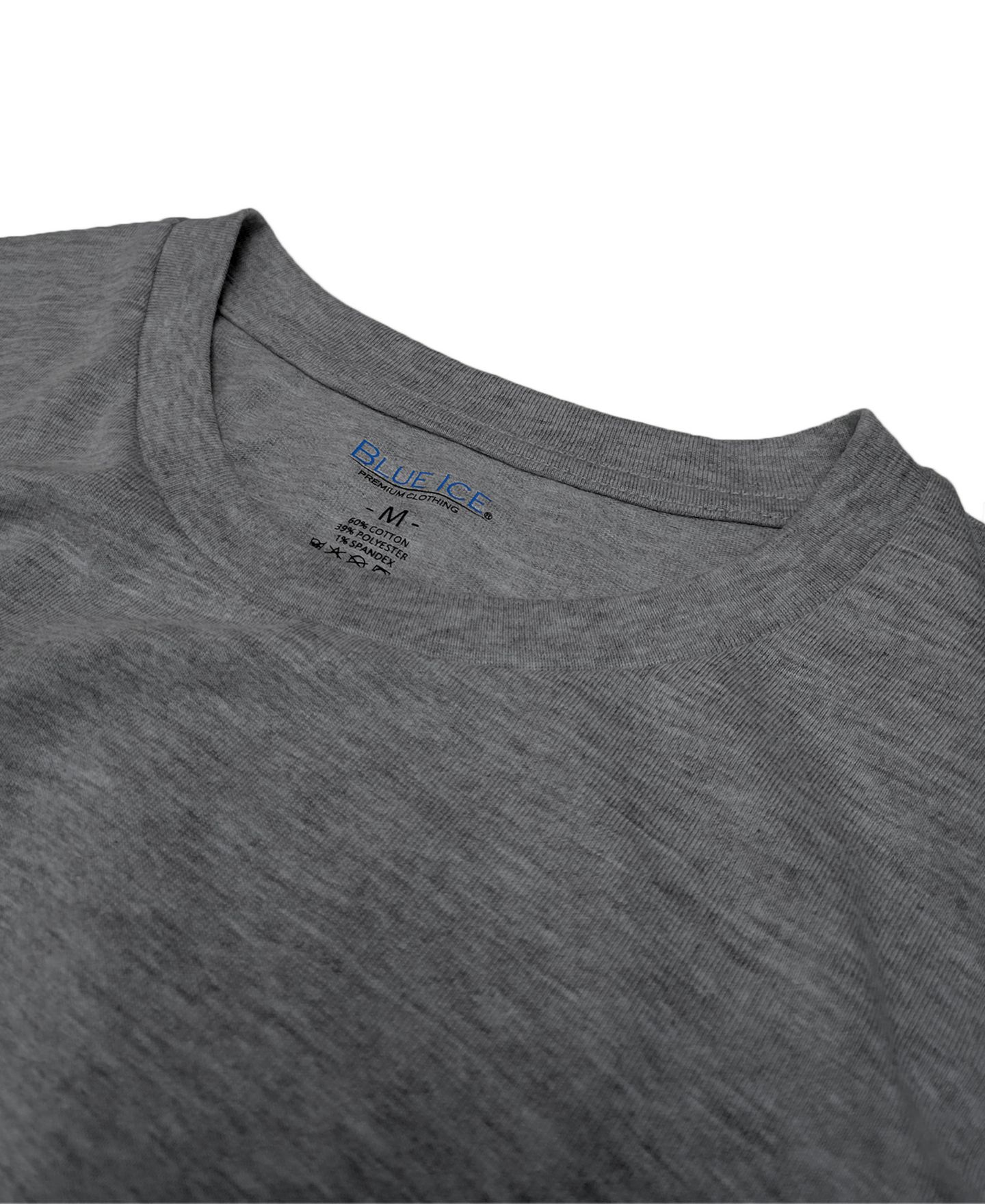 Мужские футболки Blue Ice Short Sleeve Crew Neck Tee-5 Pack, цвет: Чёрный угольный красный меланжевый серый белый — фото 4