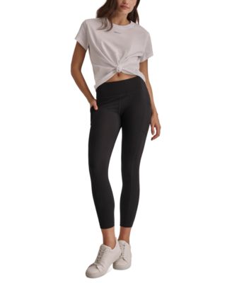 Women's Cotton Stud Logo Knot-Front T-Shirt