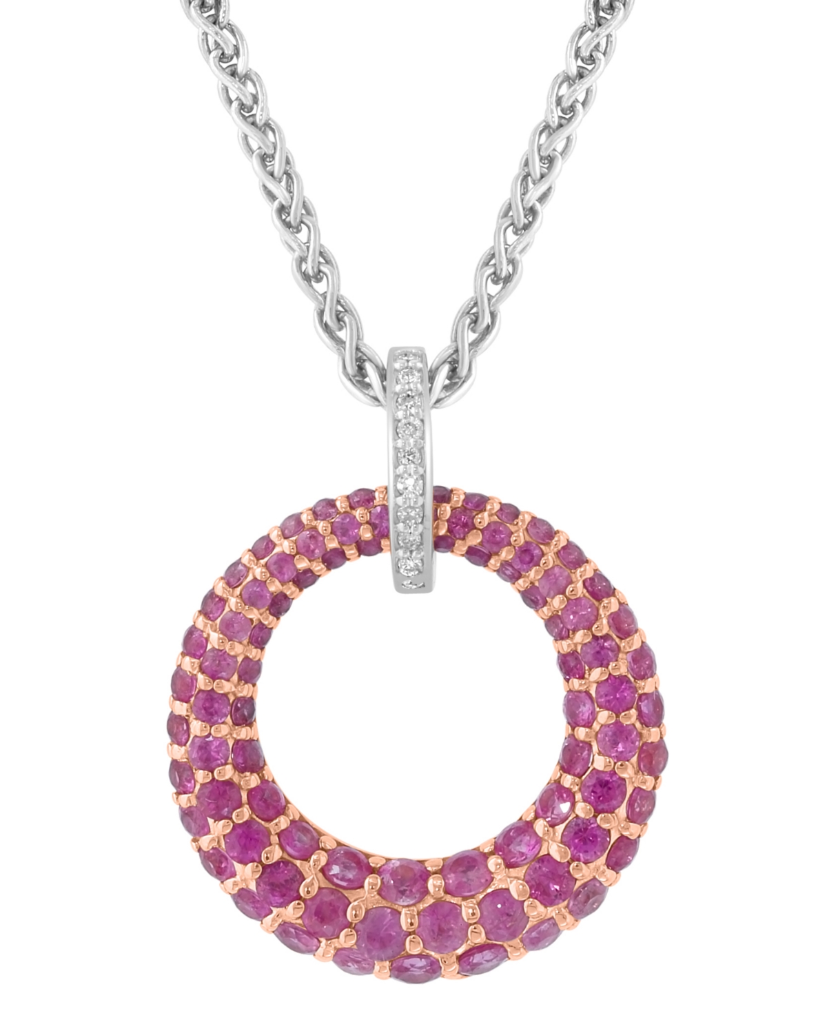 Effy Ruby (2-3/4 ct. t.w.) & Diamond Accent Circle 18