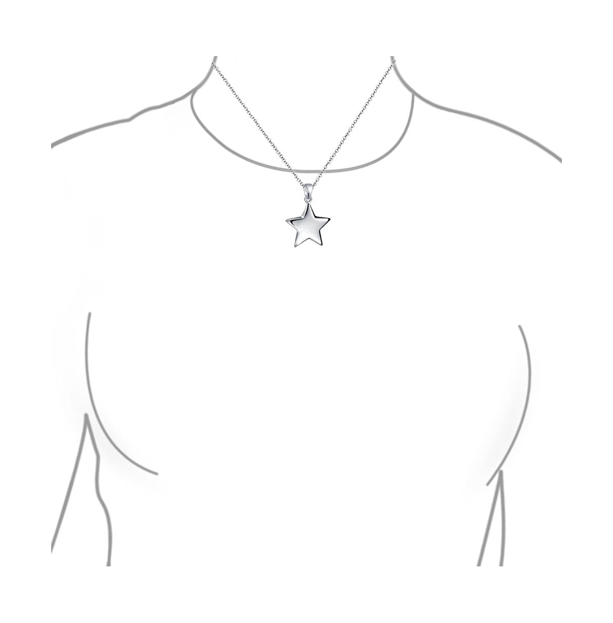 Bling Jewelry Minimalist American Usa Patriotic Celestial Rock Star Super Dangling Star Pendant Necklace For Women Sterling Silver
