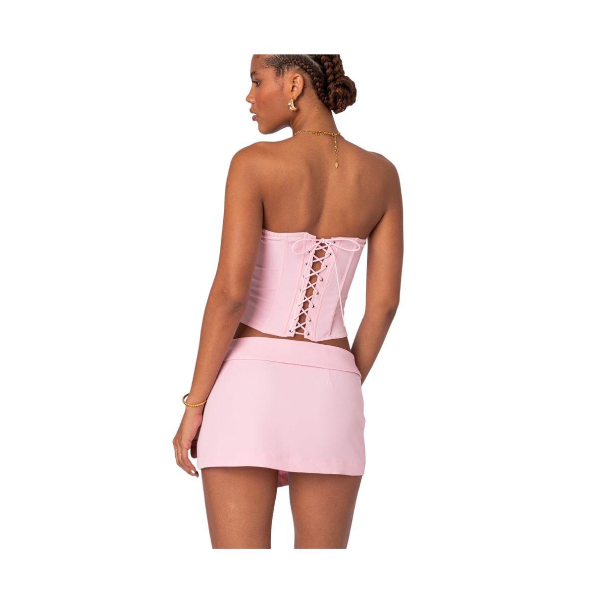 Edikted Women's Selena Lace Up Corset Top