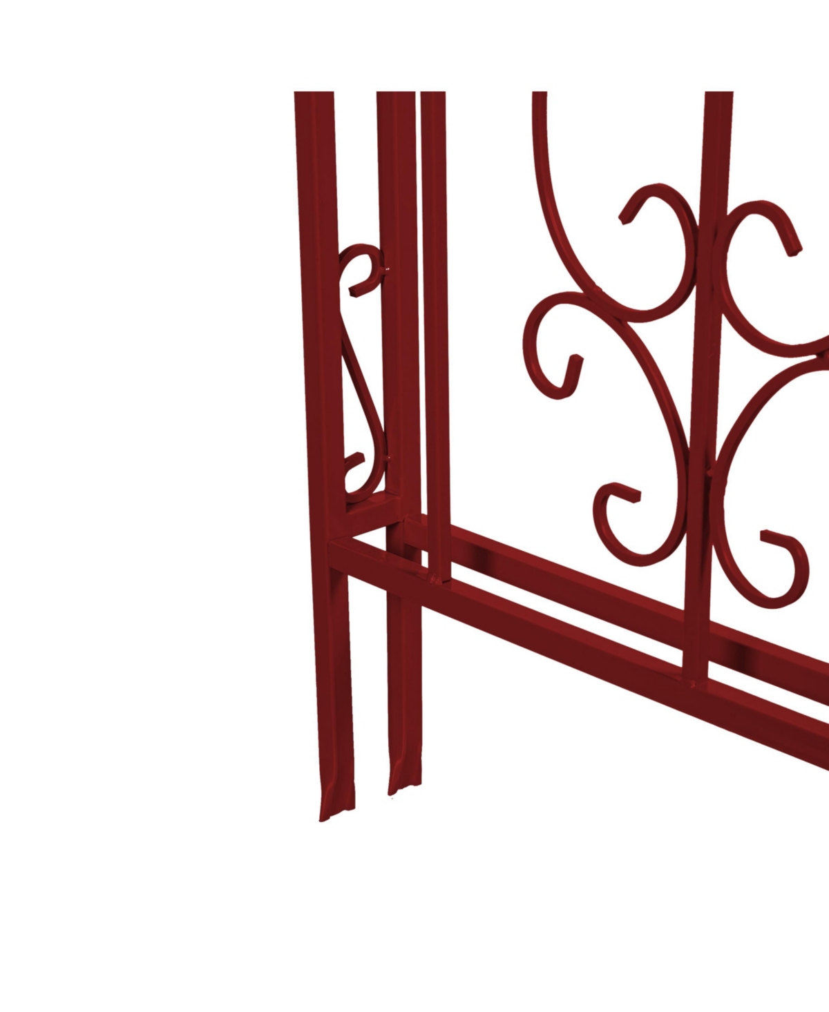 Evergreen Montebello Iron Garden Arbor, Americana Red- 53 Fade and Weather Resistant Outdoor Decor
