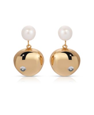Ettika Pebble and Freshwater Pearl Dangle Earrings - Macy's