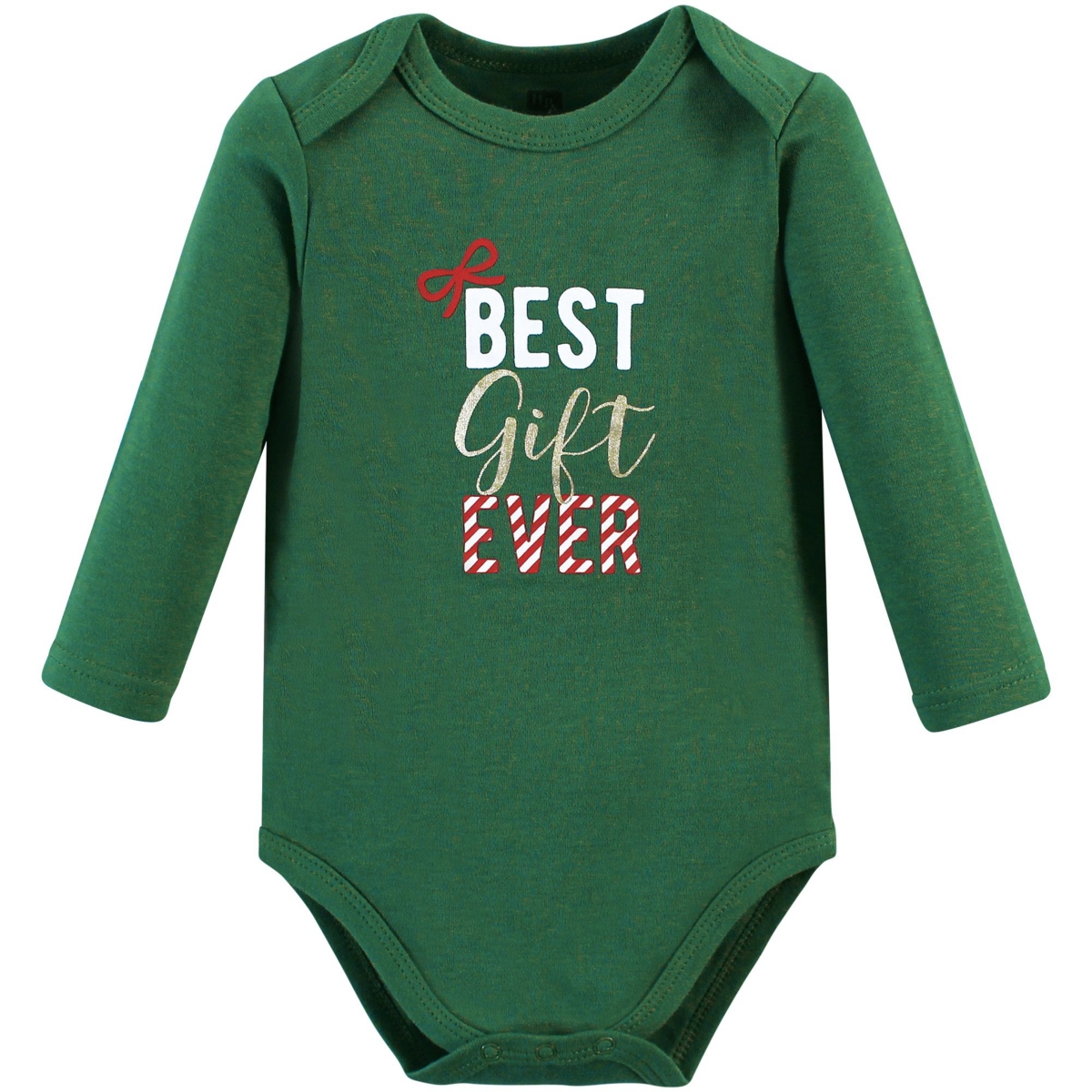 Hudson Baby Baby Girls Cotton Long-Sleeve Bodysuits, Christmas Gift 3-Pack - Christmas gift 3-pack
